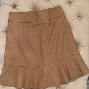 Batboy faux leather ruffled skirt